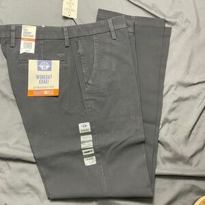 Dockers Workday Straight Fit Khaki Pants - Gray